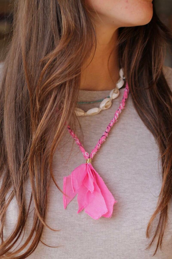 Bandana ketting | Roze