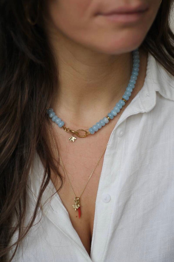 Ketting | Aquamarijn | Disks