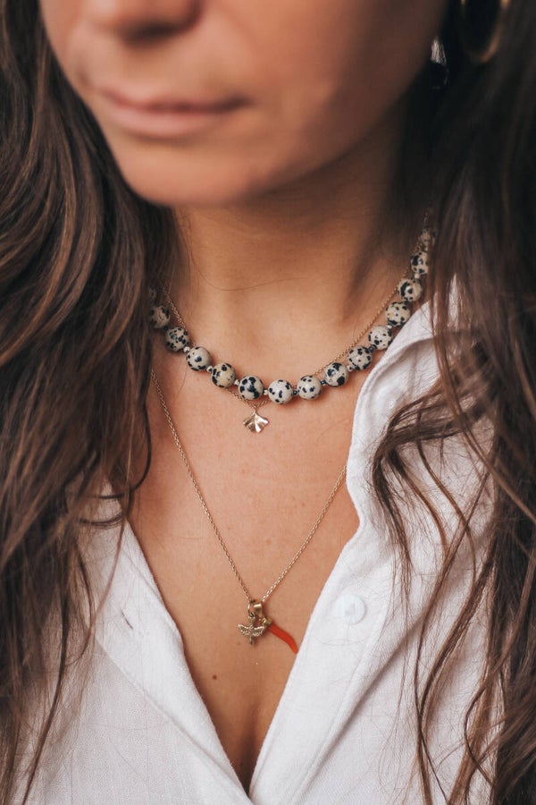 Ketting | Dalmatiër Jaspis | 8 mm