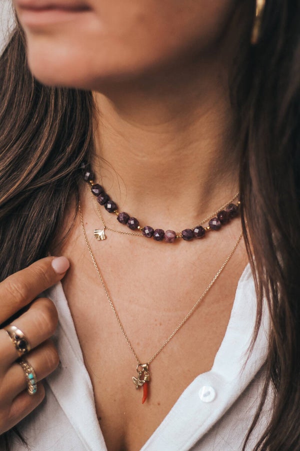 Ketting | Granaat | Facet