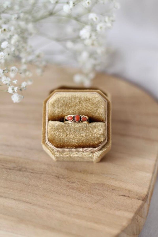 Vintage ring | Bloedkoraal | 14K
