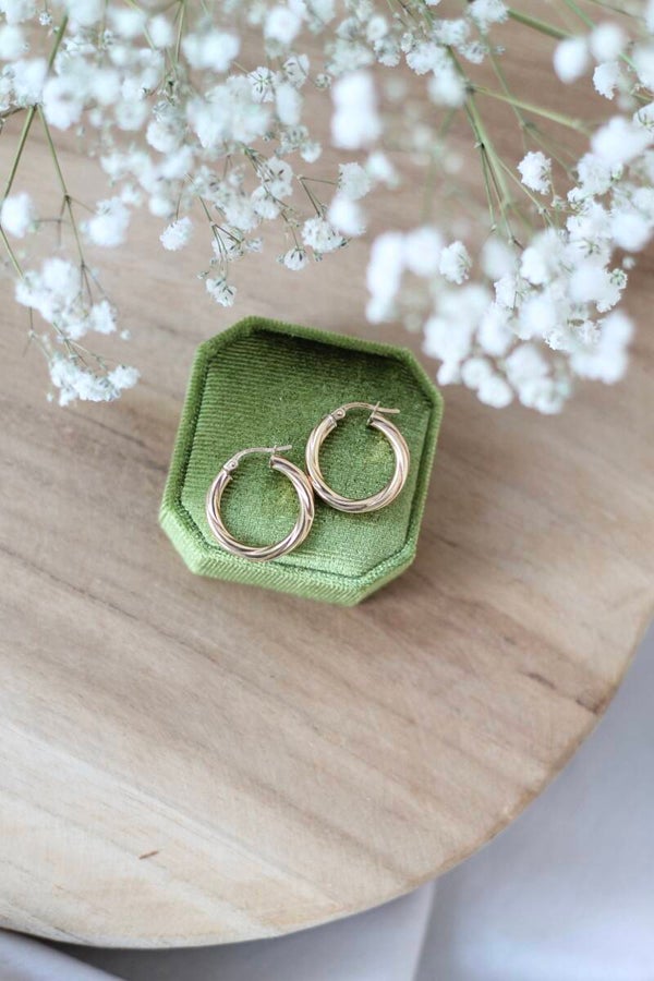 Vintage oorbellen | 9K | Geel goud