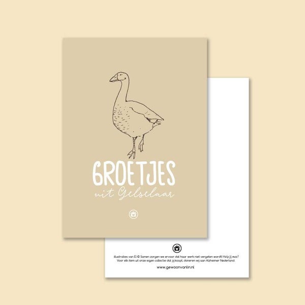 KAART MET ILLUSTRATIE VAN EL - groetjes uit Gelselaar