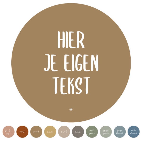 MUURCIRKEL TEKST - eigen tekst