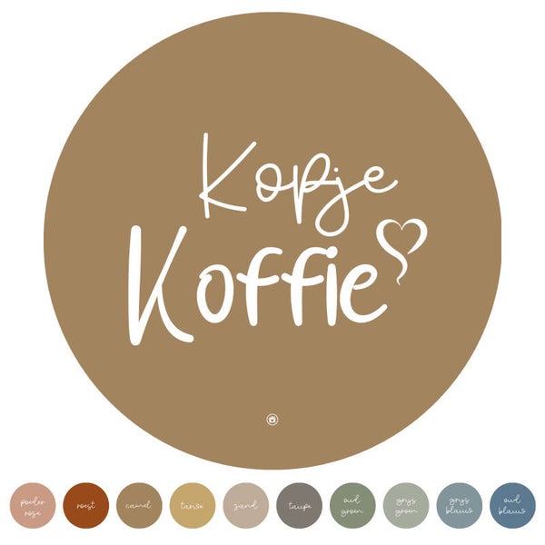 B2B MUURCIRKEL TEKST - kopje koffie