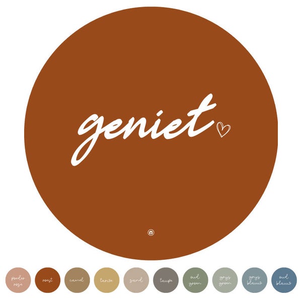 B2B MUURCIRKEL TEKST - geniet