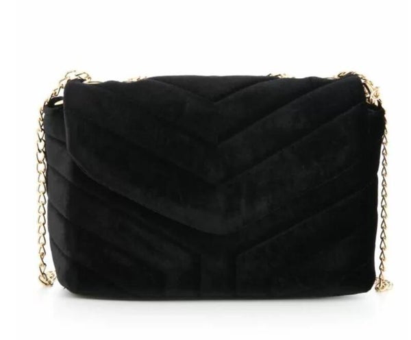 Velvet schoudertas