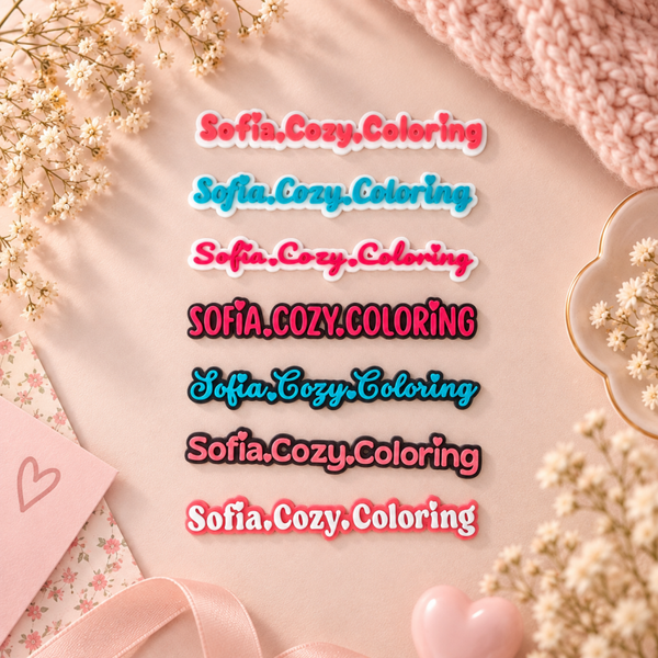 Cozy naamplaatje ♡ mini – gepersonaliseerd