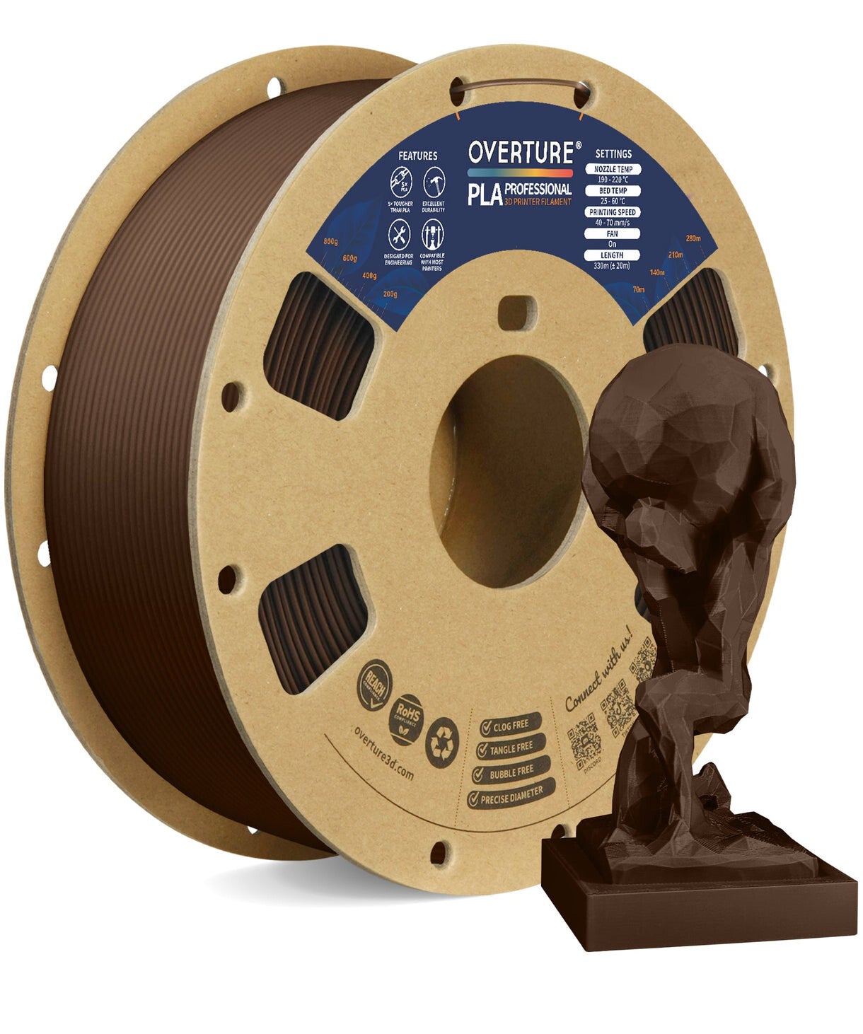 Overture PLA Professional 3D Printer Filament 1.75mm