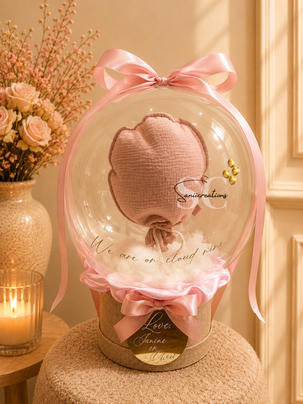 Bobo ballon met gepersonaliseerde stoffen Jollein ballon