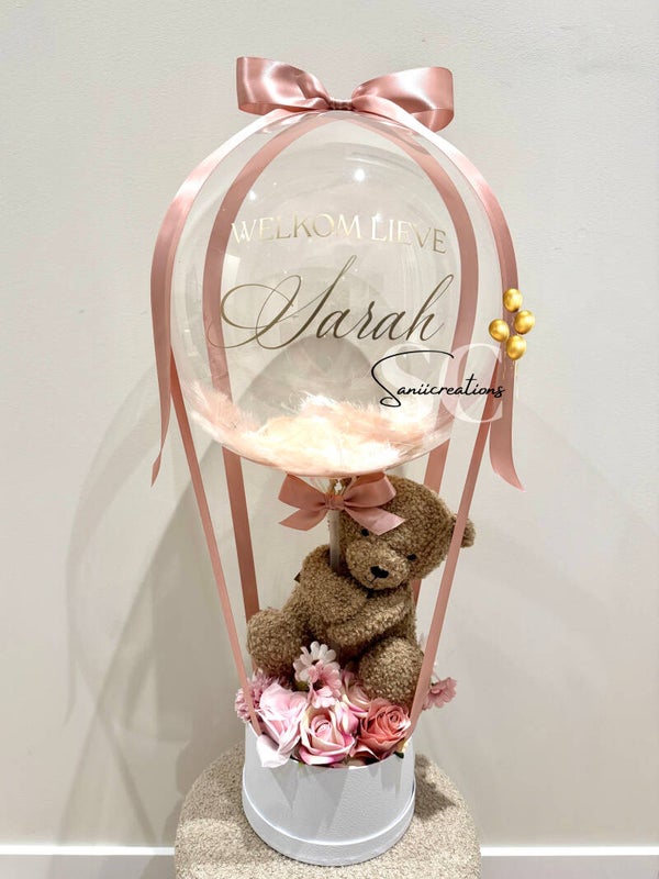 Gepersonaliseerde Hot Air Ballon met Naam – Exclusief Babycadeau