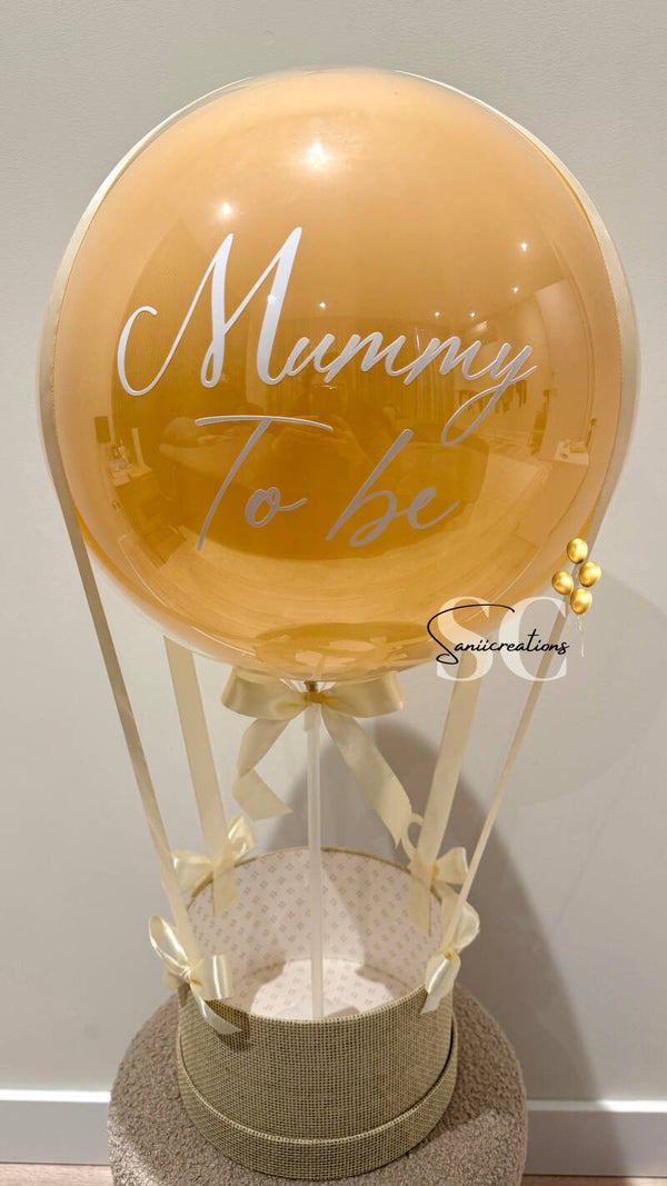 Mummy To Be Hot Air Ballon – Gepersonaliseerd Babyshower Cadeau voor Aanstaande Mama