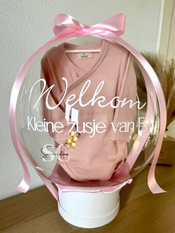 Geboorte meisje/jongen met romper ballon