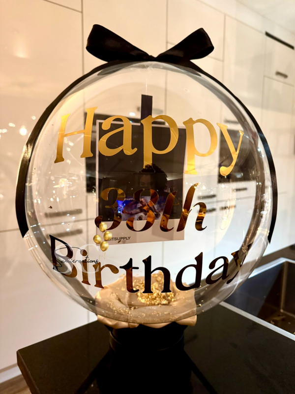 Gepersonaliseerd ballon tegoedbon met doos