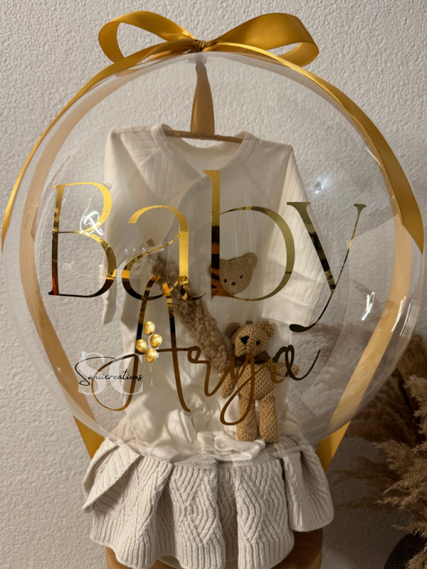 Neutrale kleuren kraam cadeau baby