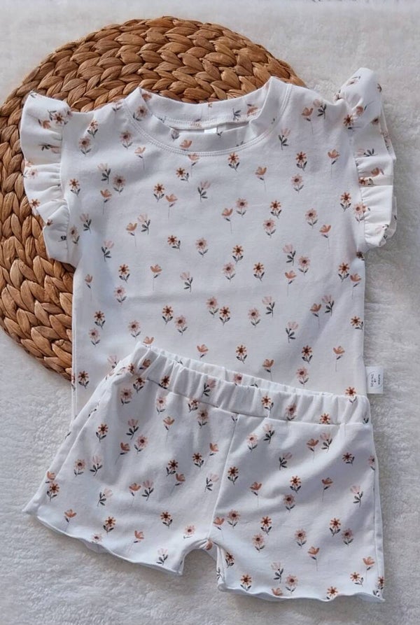 Setje bloemen tricot