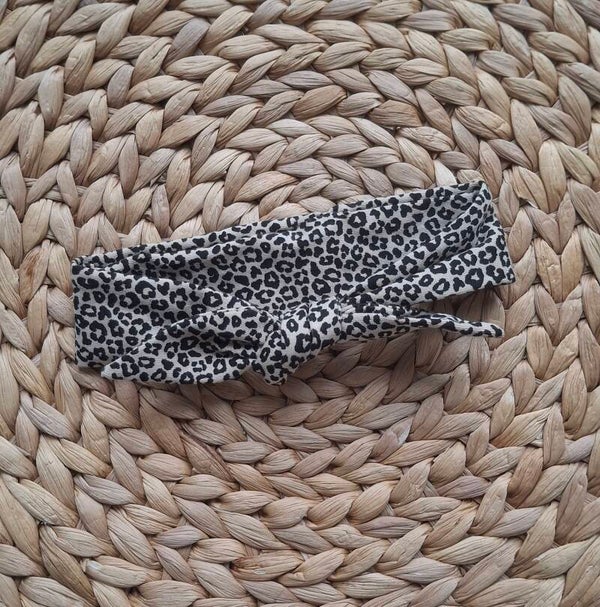 Haarbandje panterprint beige/zwart