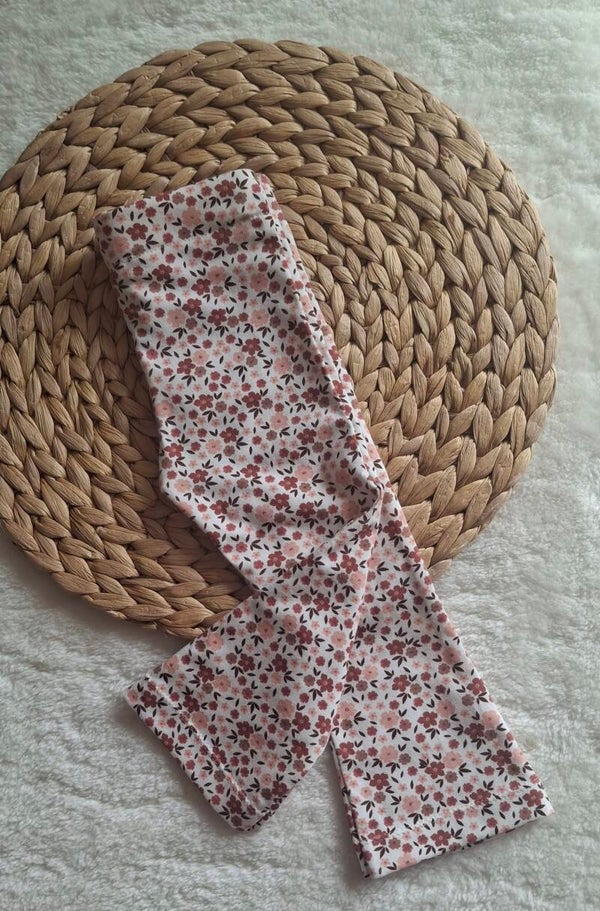 Legging/flared terra bloemen off white