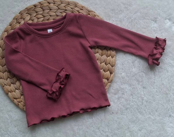 Longsleeves donkerroze