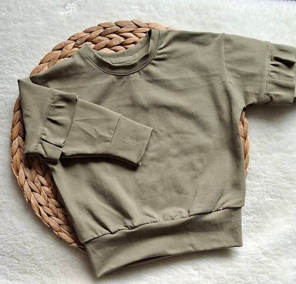 Oversized sweater olijfgroen