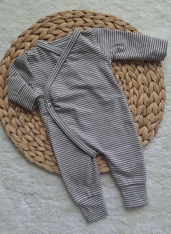 Boxpakje streep taupe