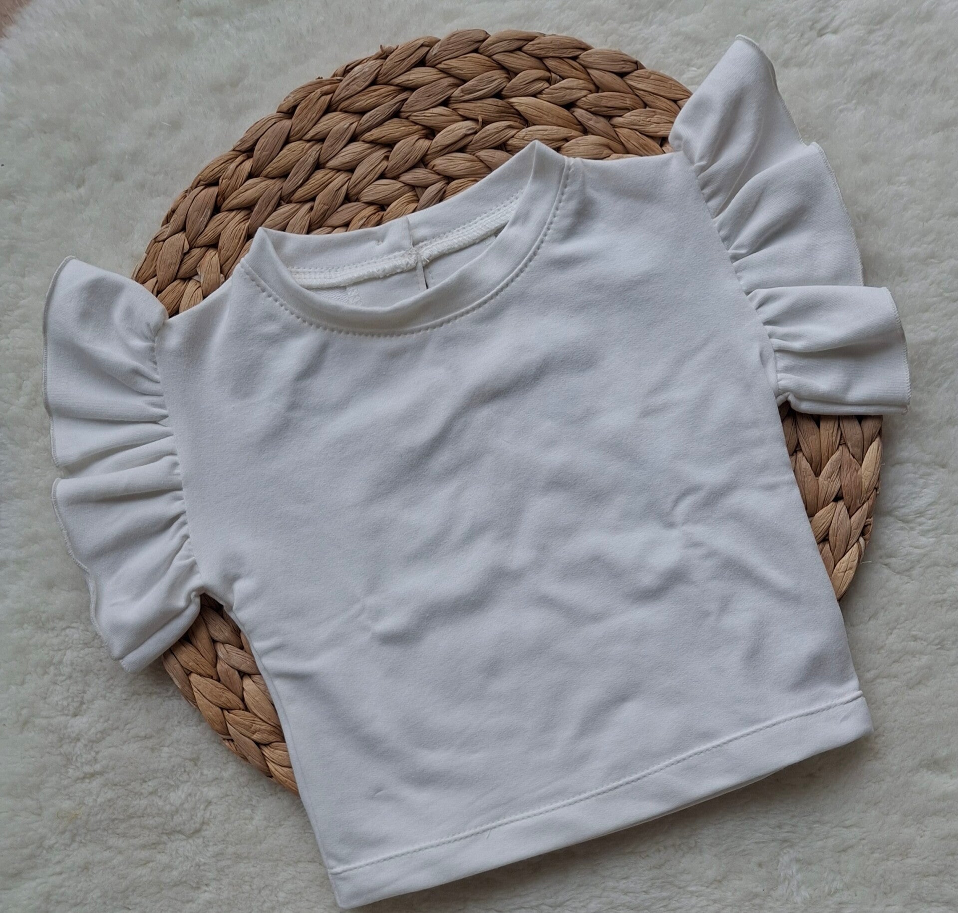 T-shirt off white mouwruches