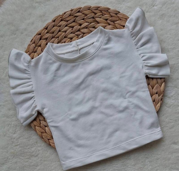 T-shirt off white mouwruches