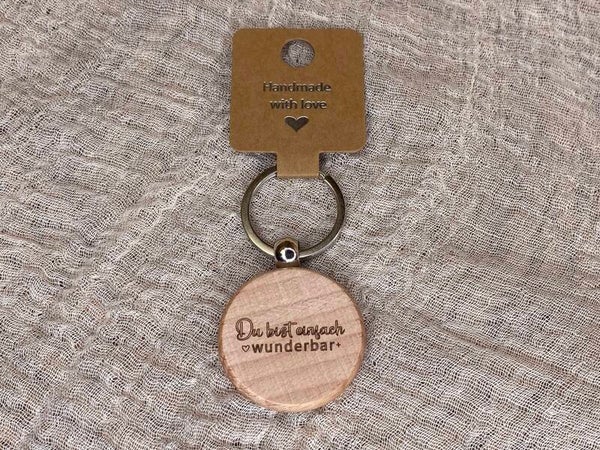 Schlüsselanhänger aus Holz „1“