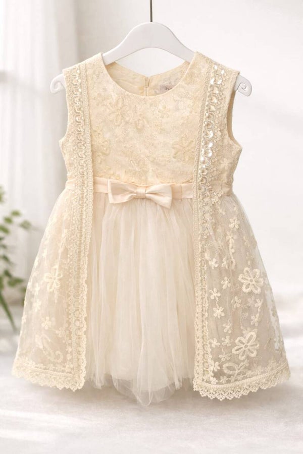 Creme jurk