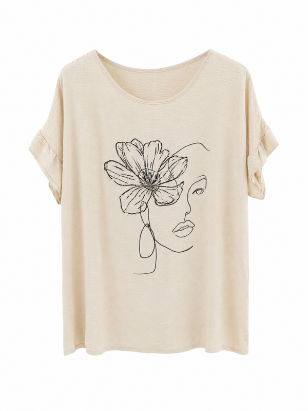 Shirt met bloem