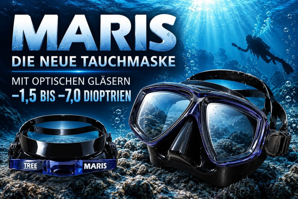 TREE Tauchmaske MARIS mit optischen Gläsern