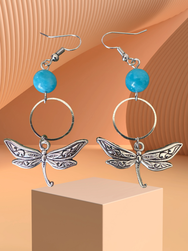 Boucles d’oreilles hypoallergène avec Amazonite
