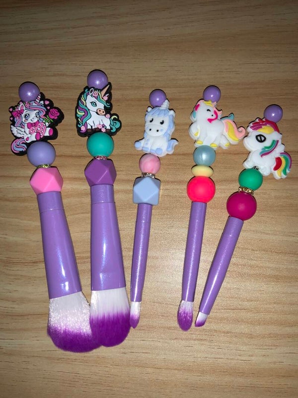 Ensemble de 5 Pinceaux à Maquillage Licorne