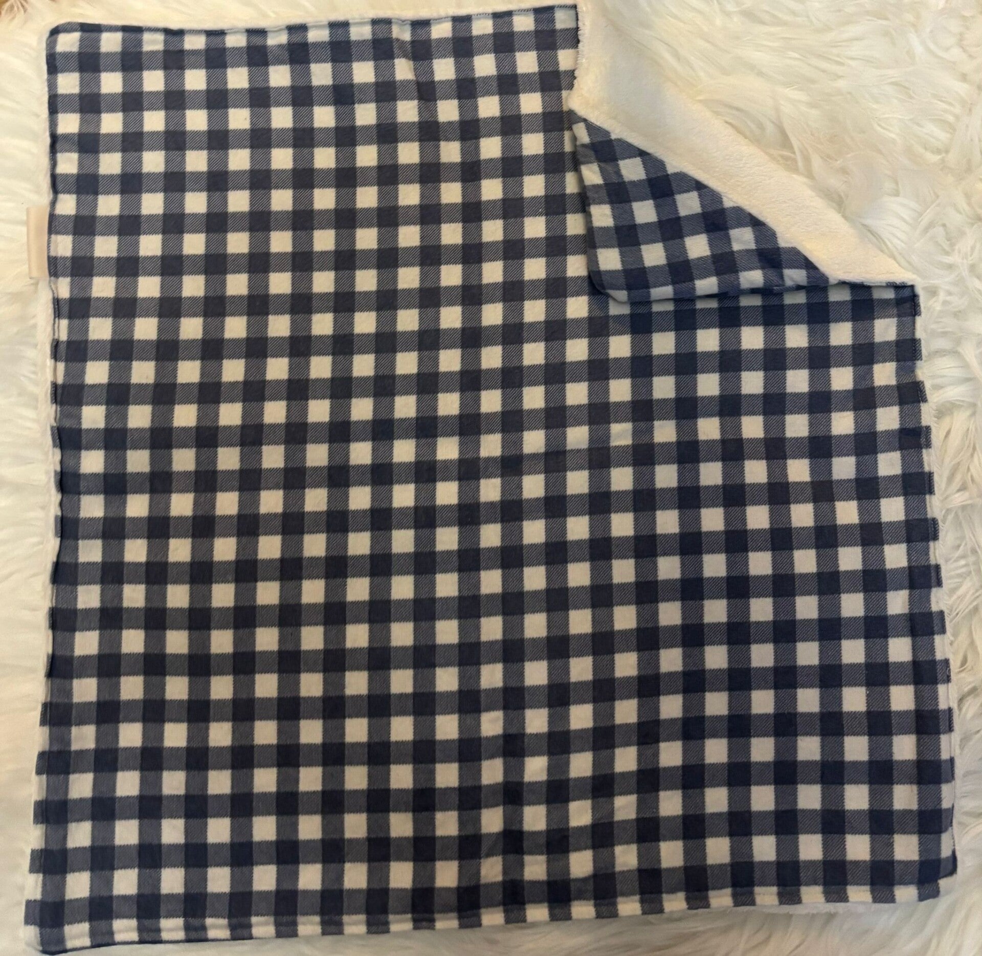 Bedcape jongen blauw geruit