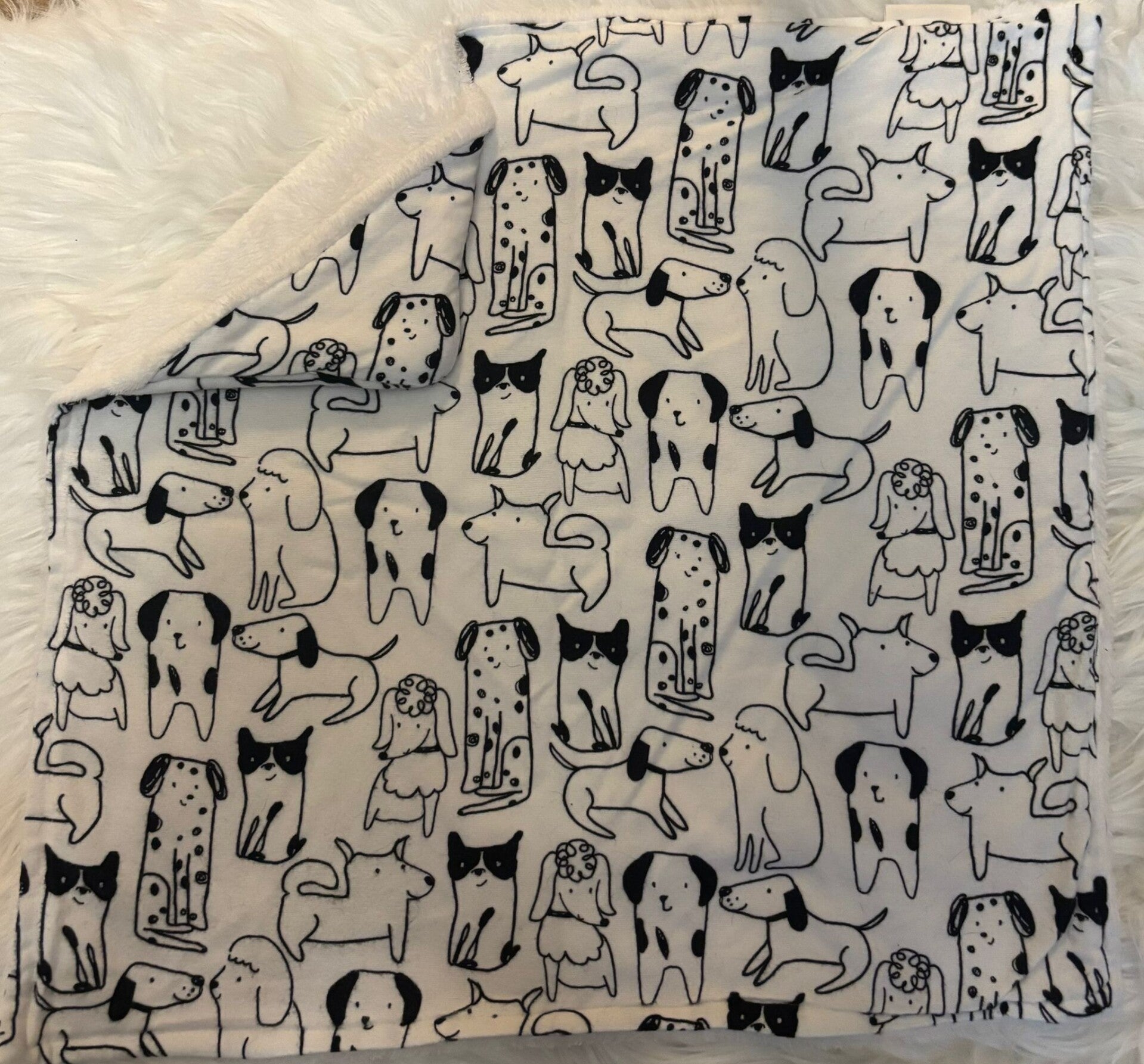 Bedcape unisex diertjes zwart-wit