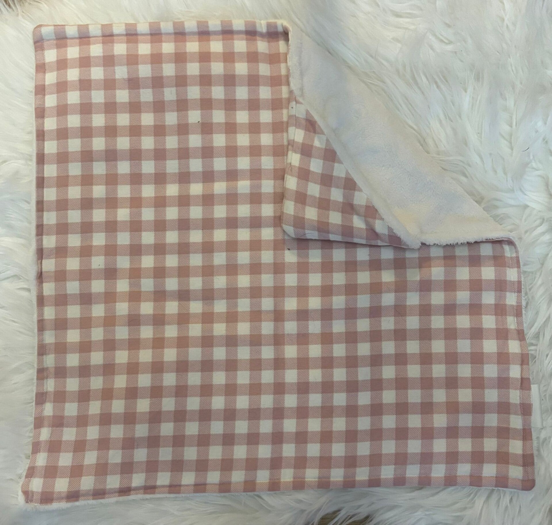Bedcape meisje roze geruit