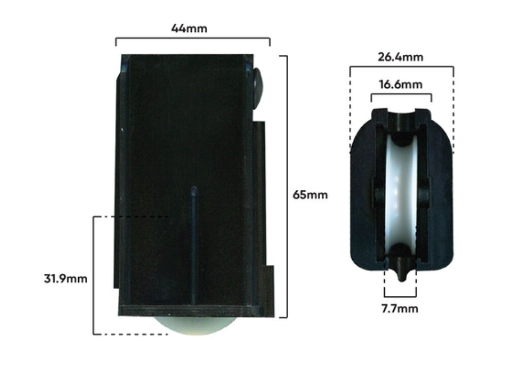 Not for sale testing ad sample/ Bradnam door roller pair | ​Legacy / Older-Style Spring-Loaded Carriage Assemblies
