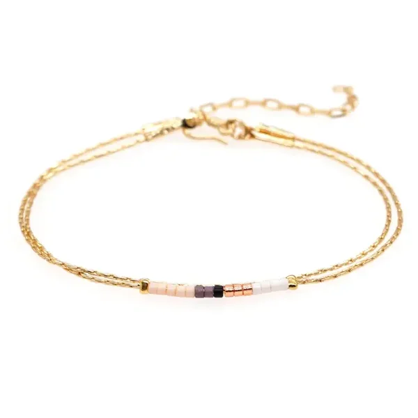 Multicolor Miyuki Armband – 14K Gold Plated Dubbele Armband | by Mariluz