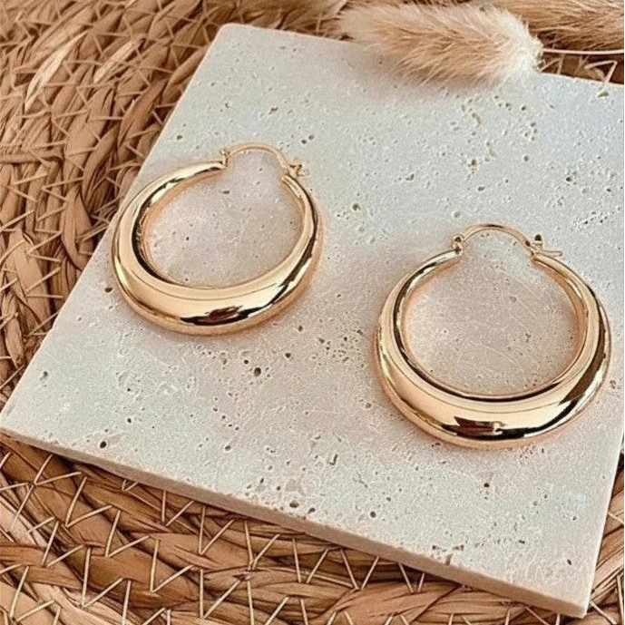 Statement Retro Oorbellen – Luxe Geometrisch Design goud