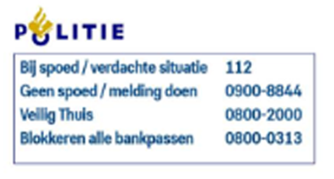 Telefoonnummer Politie