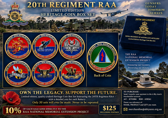 20th REGIMENT COIN SET