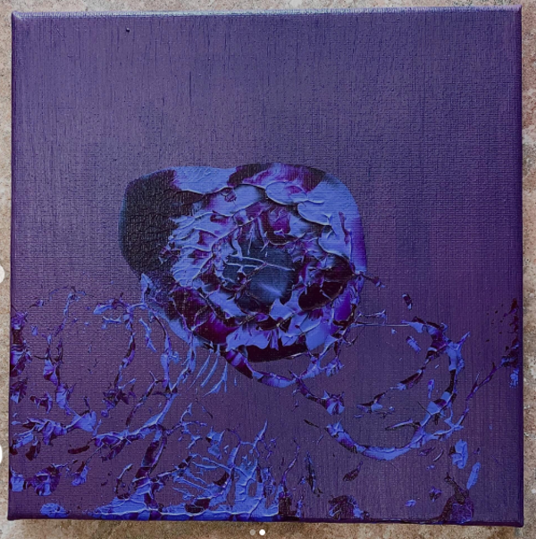oeuvre abstraite n°8 acrylique sur toile 20x20