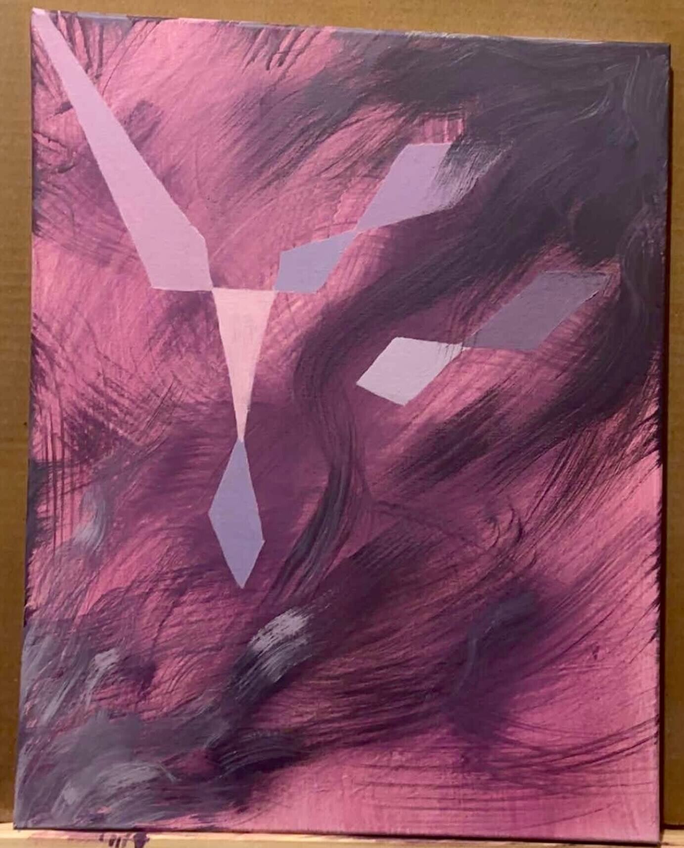 oeuvre abstraite n°1 acrylique sur toile 26x39