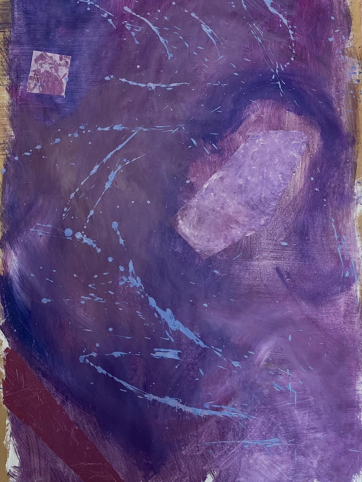 oeuvre abstraite n°4 acrylique sur craft 55x90