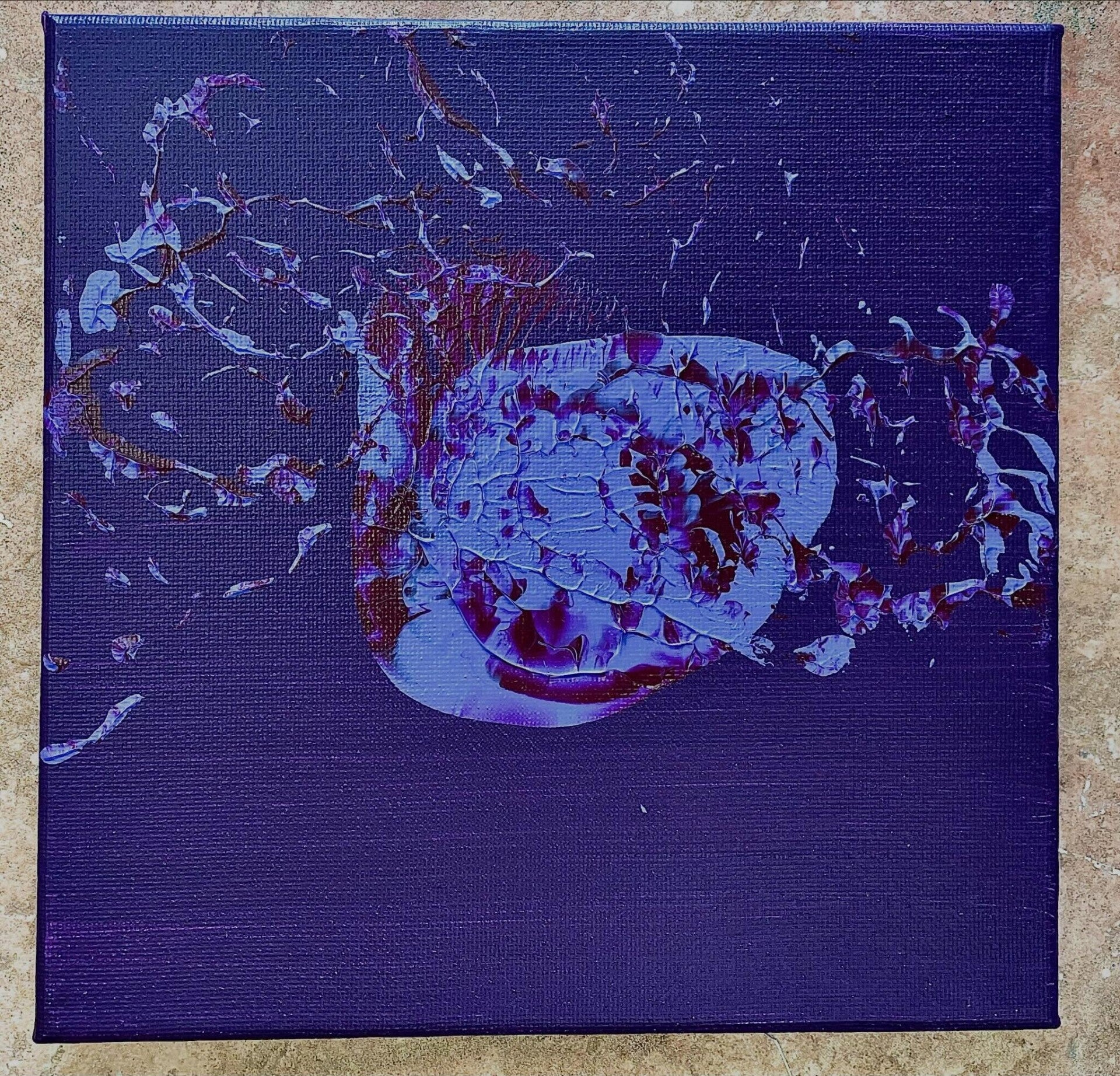 oeuvre abstraite n°7 acrylique sur toile 20x20
