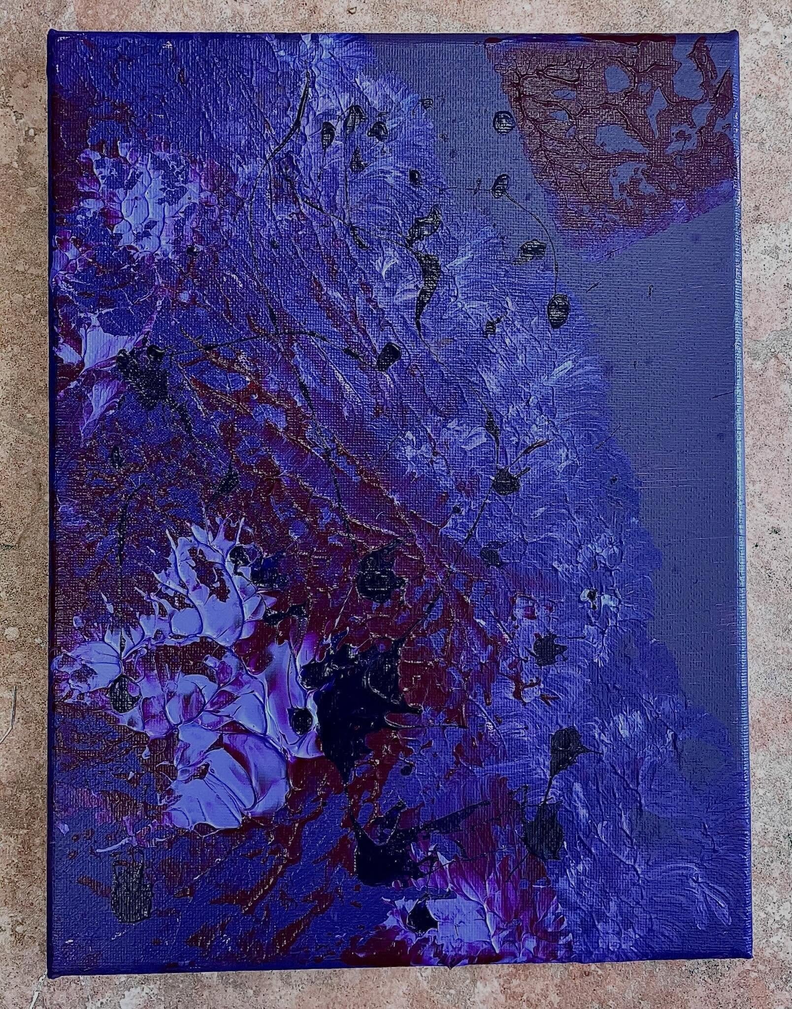 oeuvre abstraite n°5 acrylique sur toile 40x20