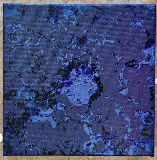oeuvre abstraite n°9 acrylique sur toile 15x15