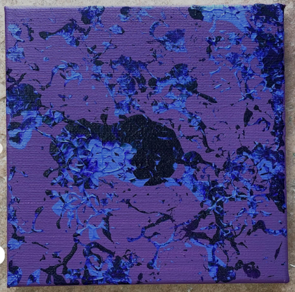 oeuvre abstraite n°10 acrylique sur toile 15x15
