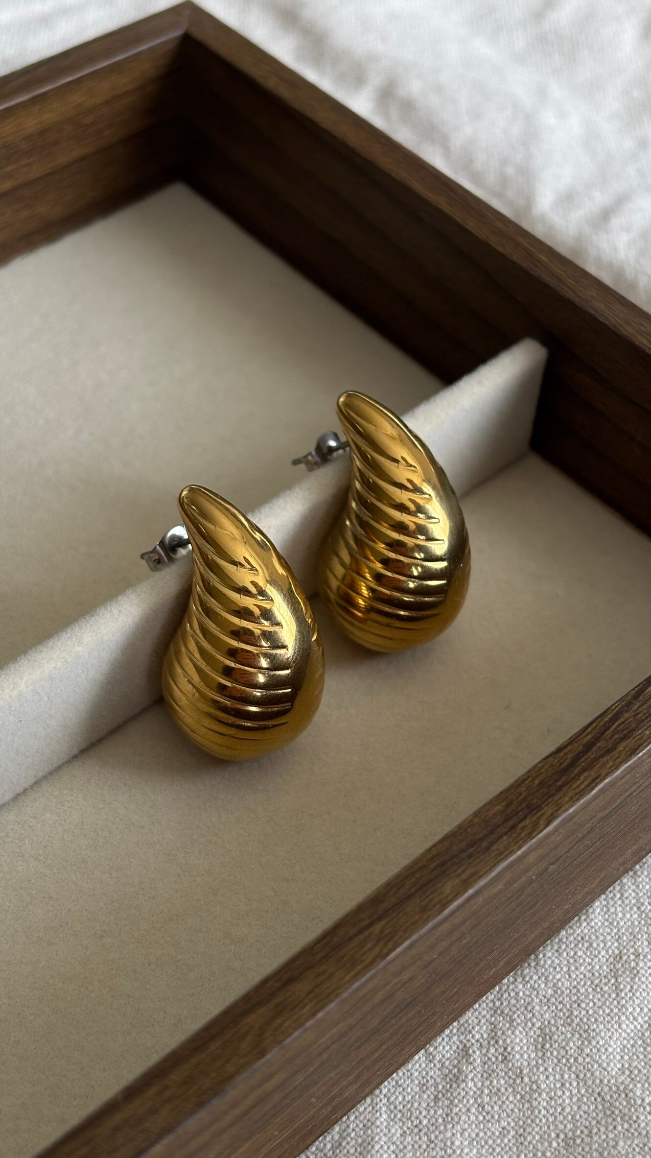 Drop structured earrings