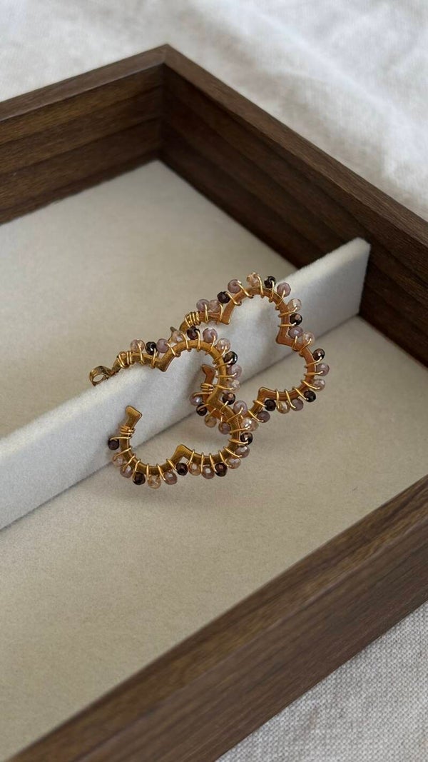 Clover beads earrings